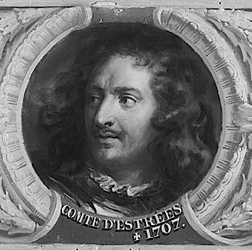 13. L’installation définitive des françaisL'amiral d'Estrées reprit Cayenne aux Anglais en 1674. Les Hollandais tentent à nouveau de reconquérir Cayenne, mais le comte Jean II d'Estrées, sous les ordres de Louis XIV, reprendra définitivement la ville le 21 décembre 1676.