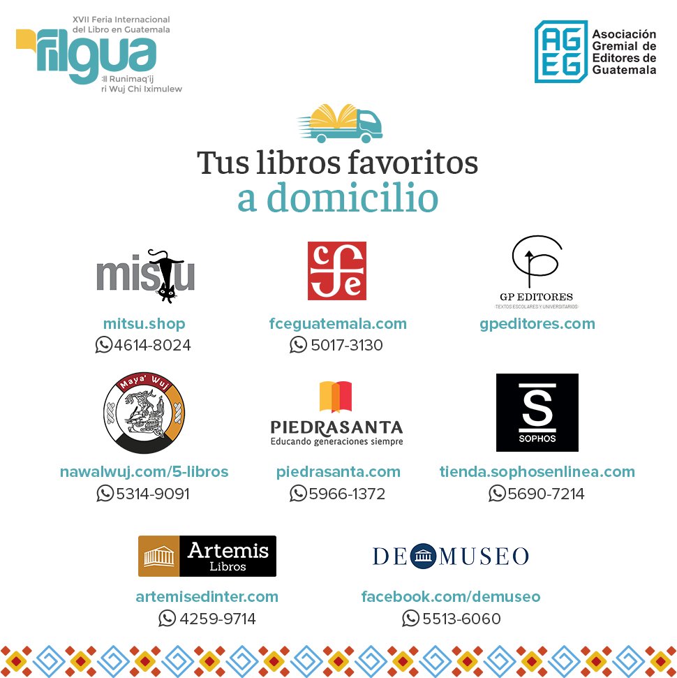 Ahora puedes tener tus libros favoritos a domicilio a través de nuestras librerías agremiadas. Te invitamos a seguir sus redes sociales para seguir informados de las promociones.
#YoLeoEnCasa