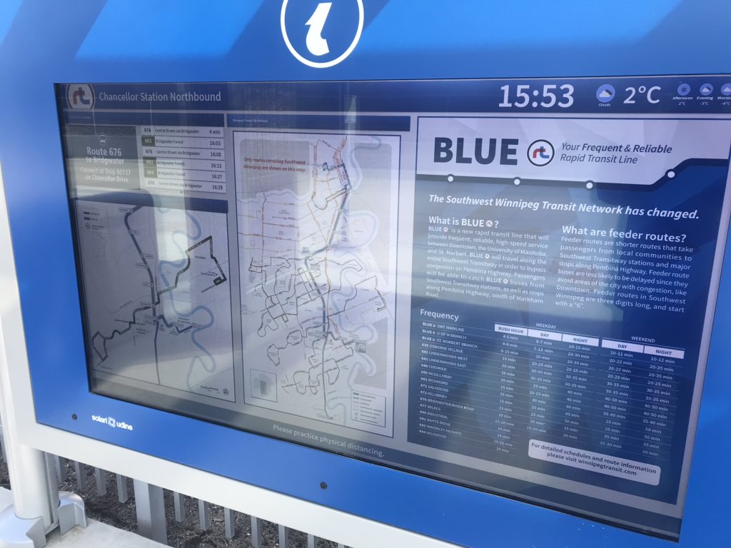 The fancy new digital displays with real-time schedule information