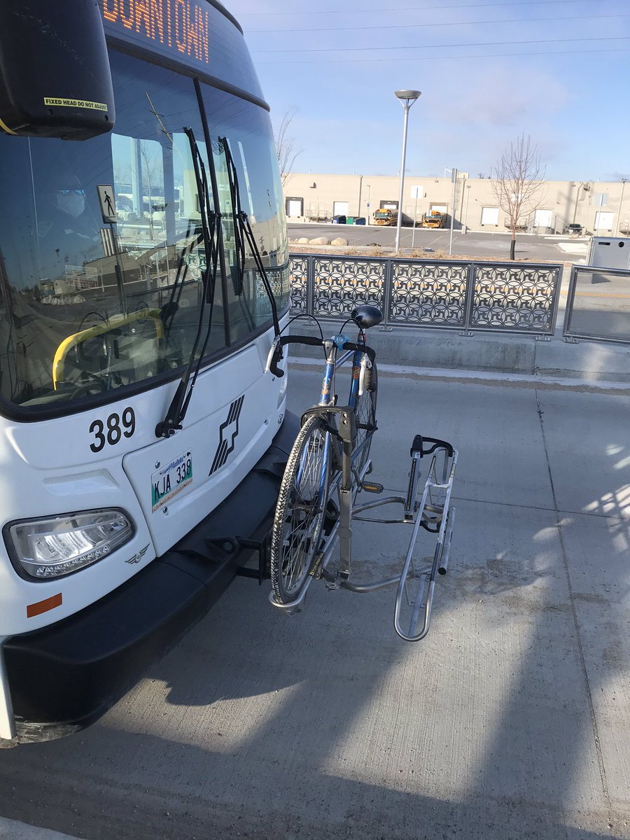 It's been great to be out all week, talking with passengers, and helping them find their way on the new BLUE rapid transit line and all of the new feeder routes.I'll leave it here with one last photo... this one of a bike rack on a BLUE line bus being used early Sunday morning.