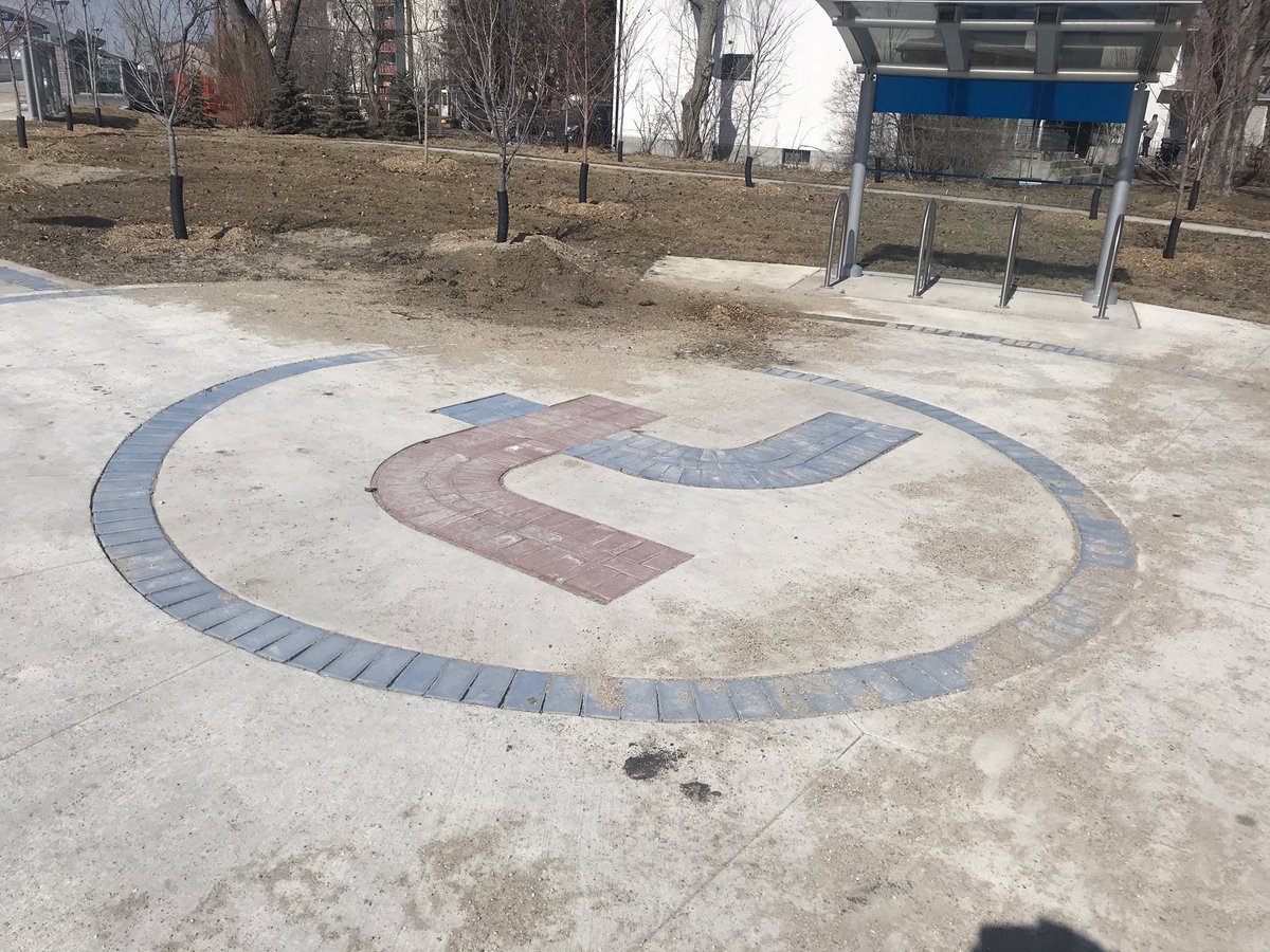 This Rapid Transit logo at Chancellor Station will look fantastic once the spring clean-up is underway.