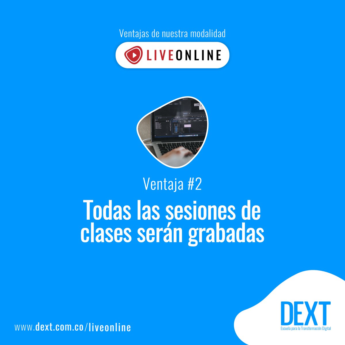 dextco's tweet photo. Somos una escuela que se adapta a los grandes cambios del mercado para brindarles a nuestros estudiantes la mejor experiencia de aprendizaje, garantizando la praxis al 100%.

https://t.co/DoGd64kobD
hola@dext.com.co
📳 311 396 9862
#yoaprendocondext #cursos #digital #live #online https://t.co/u4TrC5ijmW