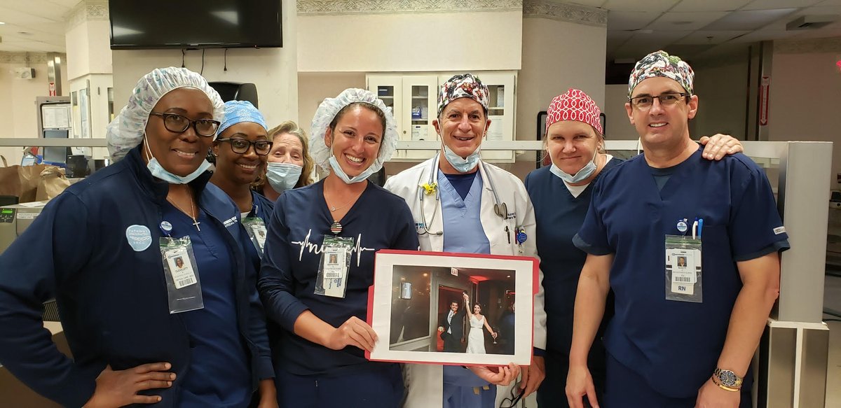 10) The daily updates, text messages, phone calls and overall care that Penny has received from the  #Medicalworkers have gone above and beyond. You can even see them in the attached picture holding a photo of Steve & Penny from their wedding day.