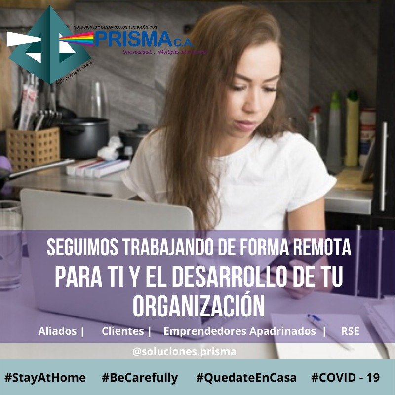 Prisma_SyDT's tweet photo. Porque estamos comprometidos CONTIGO, con TU EMPRESA
Seguimos trabajando de forma remota para ti y el desarrollo de tu organización. 
 💪💫  👩🏻‍💻👨🏽‍💻👩🏼‍💻  💪💫   
#SomosPrisma #PrismAlternativas #CuarentenaPreventiva #StayAtHome #BeCarefully #QuedateEnCasa #COVID-19 https://t.co/Hdd99YLfuU