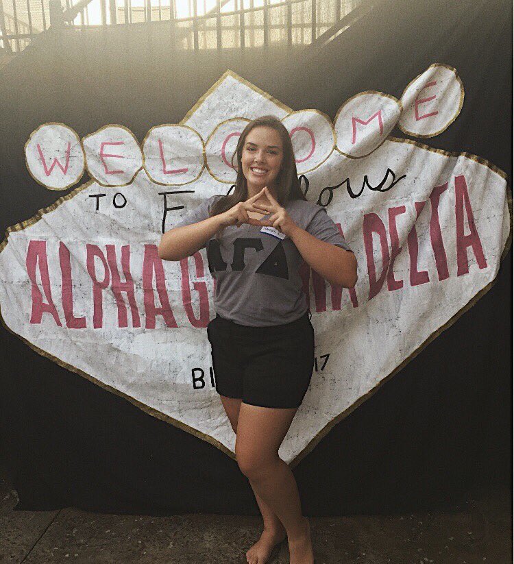 From Panhellenic New Member of the Year to Panhellenic Woman of the Year! Congrats, Hannah ❤️