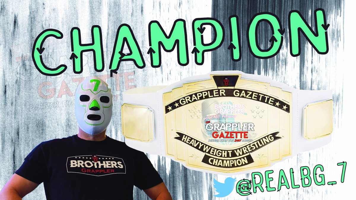 BGMarkSlayers's tweet photo. Do you want to be a guest on the #grapplergazette and challenge for the Grappler Gazette Championship?! This picture could be you on #twitter instead of @realbg_7! Head over to https://t.co/2LgwUUDfkr and buy a shirt today! #aew #wwe #WrestlingCommunity #markslayers #IWC https://t.co/Vg7xVloly9
