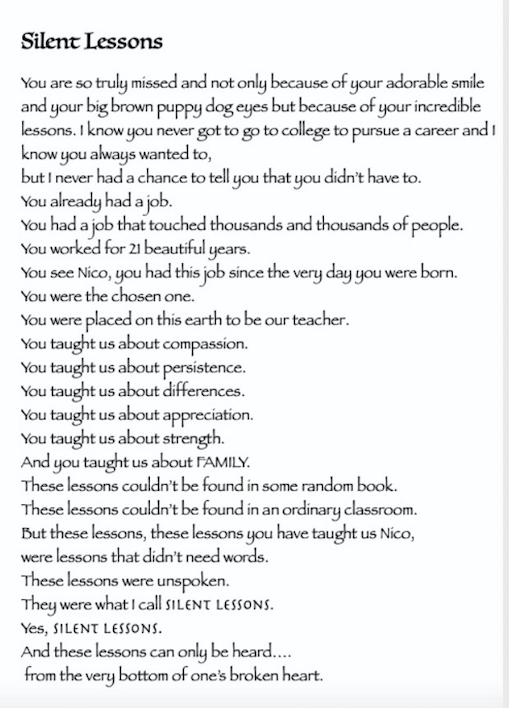 marraboys's tweet image. Happy 2nd anniversary in heaven @nicovigs96 I wrote this for you to celebrate all the silent lessons that you taught us along the way...I love you! #silentlessons