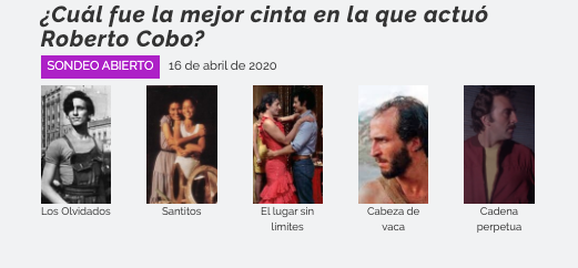SinEmbargoMX's tweet photo. #Sondeo ¿Cuál fue la mejor cinta en la que actuó Roberto Cobo? | Vota y ve los resultados https://t.co/mrmurOV5QW https://t.co/KWq5Pnp6mc