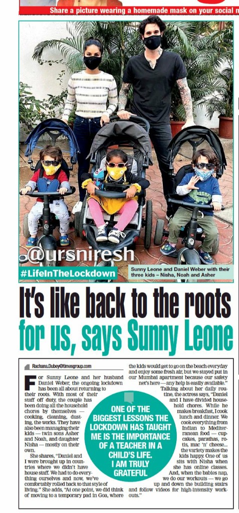 #LifeInTheLockdown
It’s like back to the roots for us, says @SunnyLeone