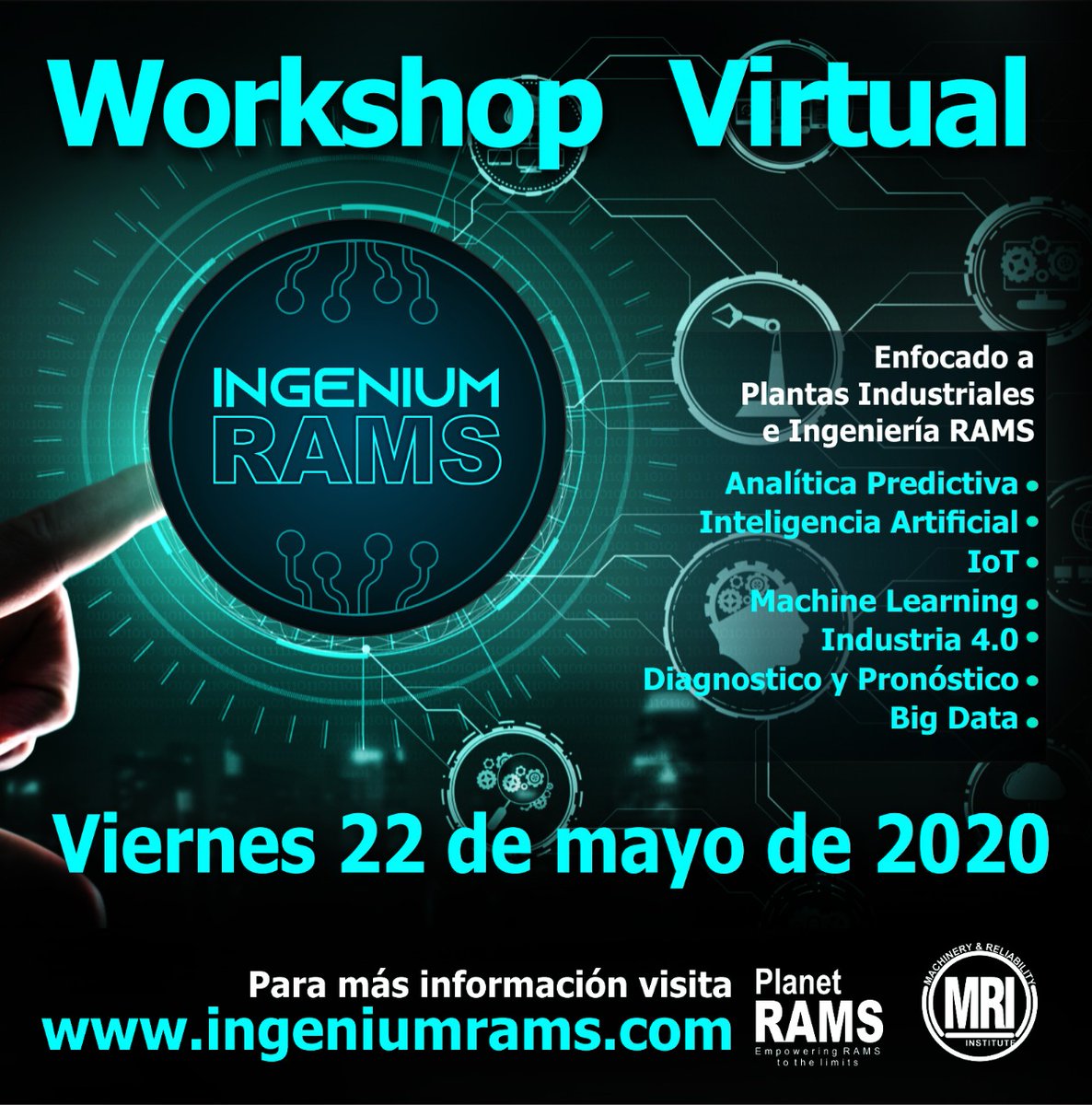 MachineryRelia's tweet photo. Te presentamos nuestro gran evento "Un Encuentro con el conocimiento" con ¡¡Ingenium RAMS!!
Sitio Web: https://t.co/kXvyqDALRA https://t.co/TGMX8e5hRb
