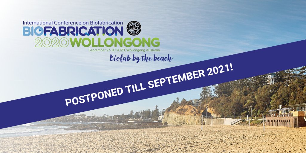 biofab2021's tweet photo. Announcement: After careful consideration, the 2020 International Conference on Biofabrication Local Organising Committee, in consultation with @ISBioFab, has decided to postpone #Biofab2020 in light of the global COVID-19 situation. https://t.co/BDUL5ITTJv