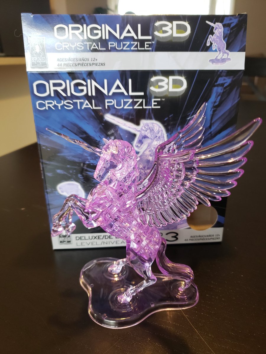 LaurasMavrick's tweet photo. 🦄 I made the 3D Alicorn Puzzle. It took me three attempts to complete because I thought I forgot a piece! #alicorn #3dpuzzle #bepuzzled https://t.co/QraRF66gJe