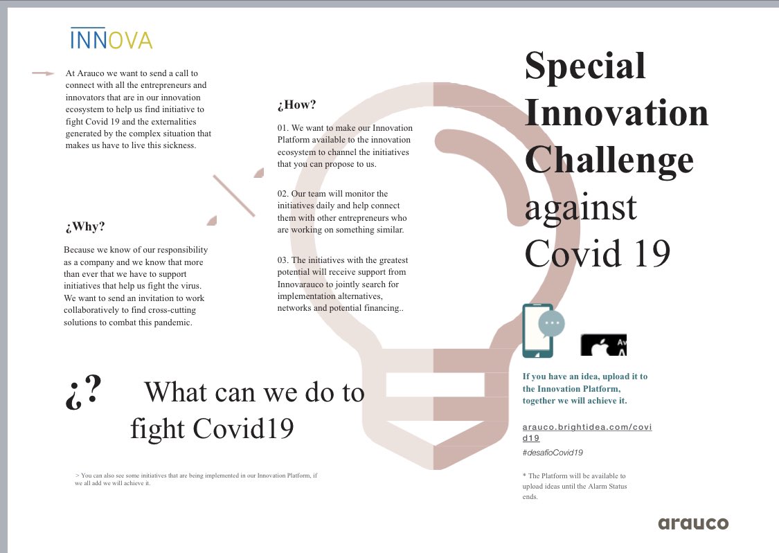 FJ_Lozano's tweet photo. ¡En Innovarauco creemos en el poder de la innovación colaborativa!
Colocamos a tu disposición nuestra plataforma de innovación. Si tienes una idea q puede ayudar a afrontar la situación actual, compártela en,

  https://t.co/4wdXoUcwaC
 
Entre todos crearemos un futuro mejor https://t.co/PtN2B0tSkB