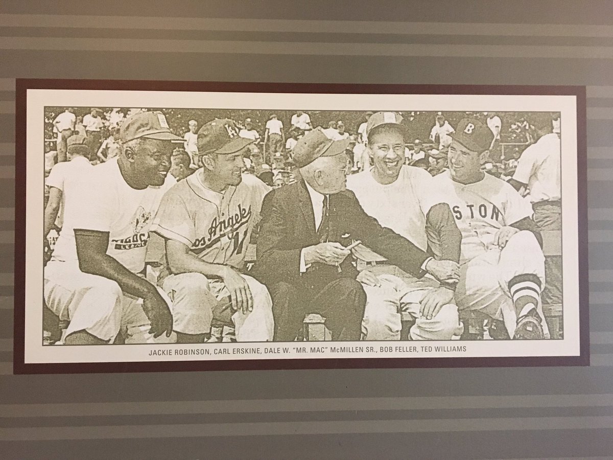  #Jackie42 visited the  @CityofFortWayne multiple times, including in 1962 when he was joined by Carl Erskine, Bob Feller & Ted Williams to celebrate Dale “Mr. Mac” McMillen, who founded the Wildcat Little League:  https://tincaps.mlblogs.com/fort-waynes-jackie-robinson-connection-dda4227617cdHere’s what Jackie said to the kids: