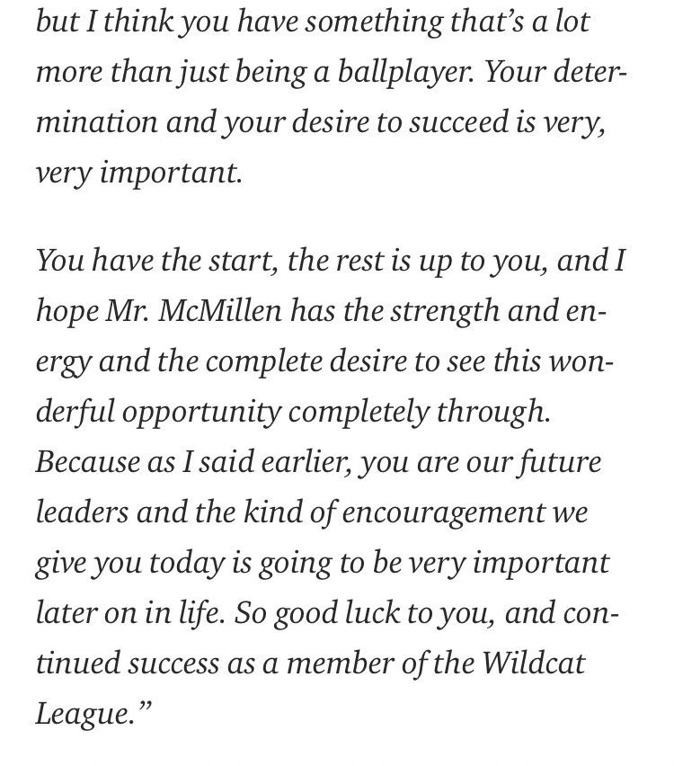   #Jackie42 visited the  @CityofFortWayne multiple times, including in 1962 when he was joined by Carl Erskine, Bob Feller & Ted Williams to celebrate Dale “Mr. Mac” McMillen, who founded the Wildcat Little League:  https://tincaps.mlblogs.com/fort-wayn... what Jackie said to the kids: