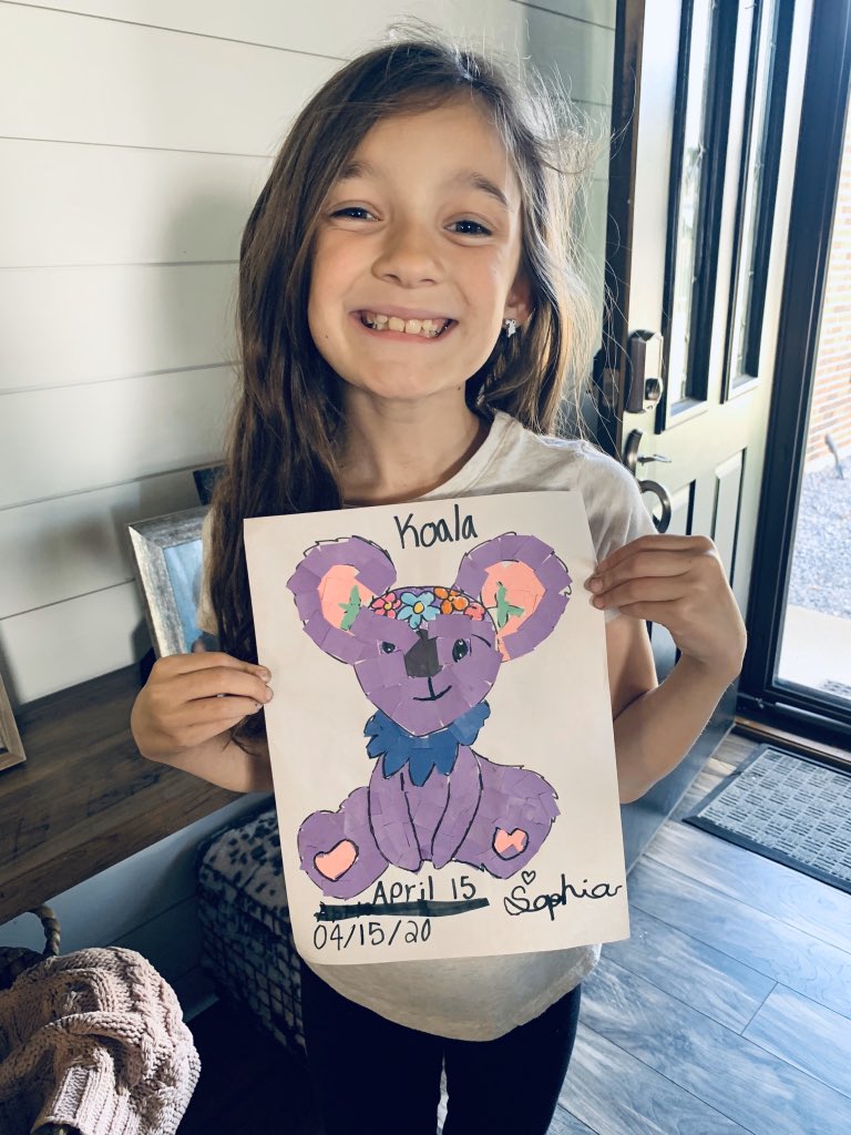 <a href="/MrBakerMO/">Alex Baker</a> Sophia wanted to show you her mosaic koala!! ❤️❤️ <a href="/CalarcoCougars/">Second Grade Smiles</a>