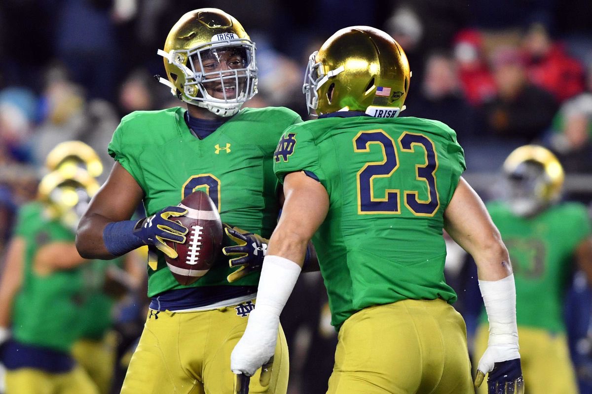notre dame green jersey