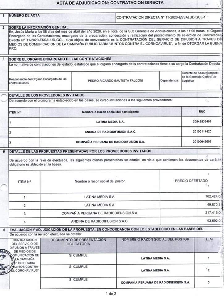 Sinamssop_Of's tweet image. 🔴 ESCÁNDALO: ESSALUD GASTA S/500,000 EN PUBLICIDAD Y NO PROTEGE A SUS MÉDICOS 

#EsSalud gasta cerca de S/ 500,000 en publicidad en televisión en medio de la pandemia del Coronavirus, sin brindar la debida protección a sus médicos y profesionales de la salud.