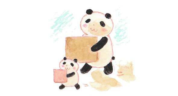 おおいじゅんこ お片付けパンダ Tidying Up Illustration Art イラスト パンダ 絵本