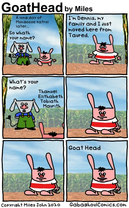 GoatHead Episode 78: Origins part 3
GoatHead stickers on sale now at https://t.co/0TnPwmv64J
#GoatHead #Webcomic #Webcomics 