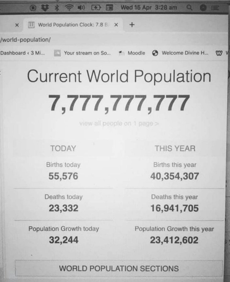 Дэлхийн хүн ам 7,777,777,777 хүрсэн байна.

Тэгвэл БНСУ-ын Хьюндай Мотор компани дэлхий дээр 193 оронд 5000 гаруй дилер, дистрибьюторор дамжуулж өөрсдийн бүтээгдэхүүнийг түгээж байна.
#ТаҮүнийгМэдсэнҮү