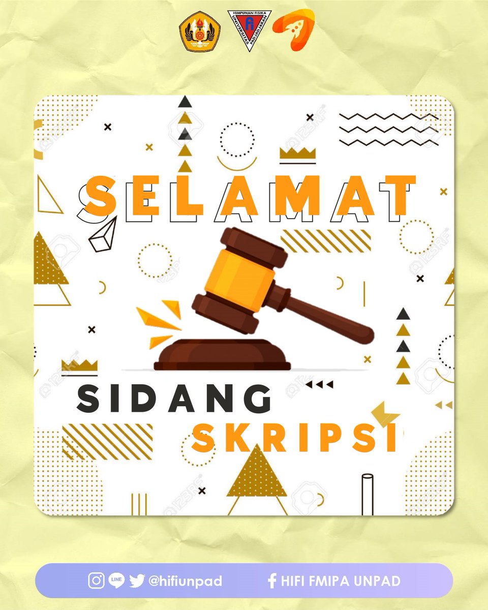 Hifi Fmipa Unpad Na Twitteru Selamat Sidang Skripsi Selamat Dan Semangat Kepada Akang Dan Teteh Hifi Kita Yang Akan Melaksanakan Sidang Skripsi Pada Kamis 16 April 2020 Mari Kita Doakan Bersama
