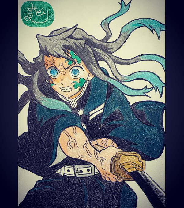 カルアミルク🥐さんがTwitterに投稿した時透無一郎(鬼滅の刃)のイラスト。