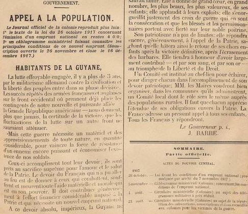 46. L’effort de guerreLa France attend de la Guyane une participation par l’envoi d’or et de rhum.