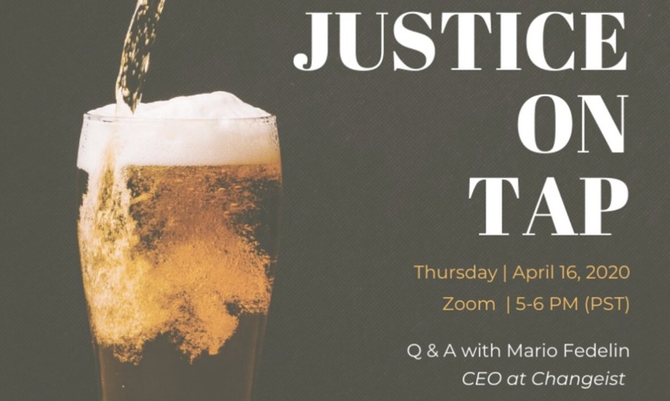 LMUStudentEXP's tweet photo. Justice on Tap is going virtual, tomorrow starting at 5 p.m. Join @csa_lmu for a conversation about service and justice and a Q&amp;A with Mario Fedelin, CEO at Changeist. All are welcome. Get details on LEO: https://t.co/UAmV5ZHSwi #StudentEXP #ServiceandJustice https://t.co/gyNOoEKNeh