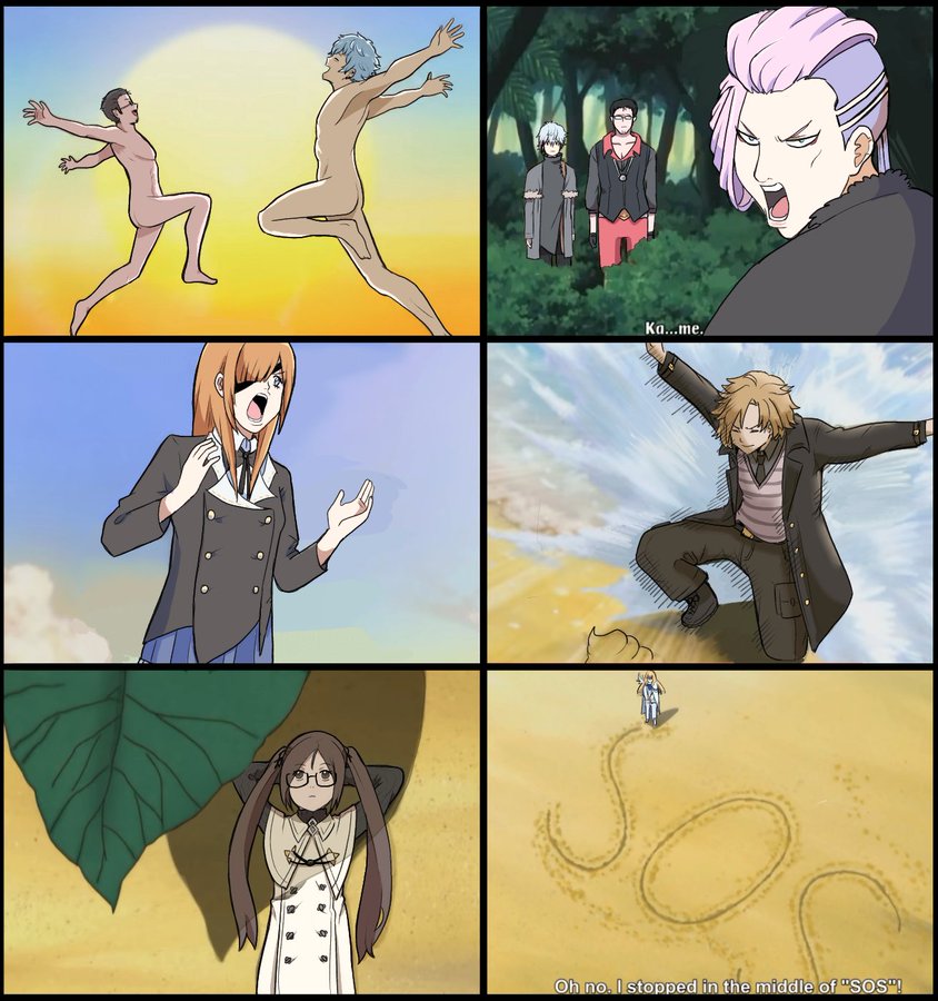 Fgo 配役ぴったりなaチームの銀魂無人島パロイラスト