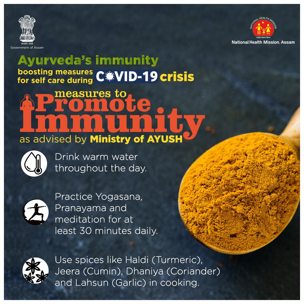 nhm_assam's tweet photo. Ayurveda's immunity Boosting Measures for Self-care during #COVID19 crisis.
Share to care. https://t.co/1WVH5vgi5g