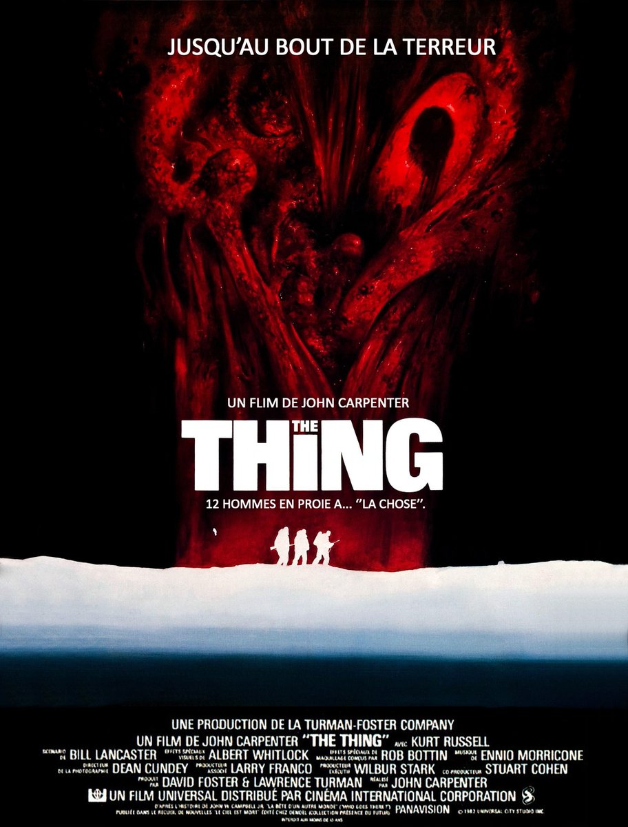 Bon, tout le monde a l& #39;air de trouver ce film génial, mais je reste complètement de marbre face à "The Thing".Je trouve notamment la musique très peu inspirée pourtant venant de Morricone.Mais voilà, je n& #39;enlève pas les qualités du film, juste ça ne me touche absolument pas.
