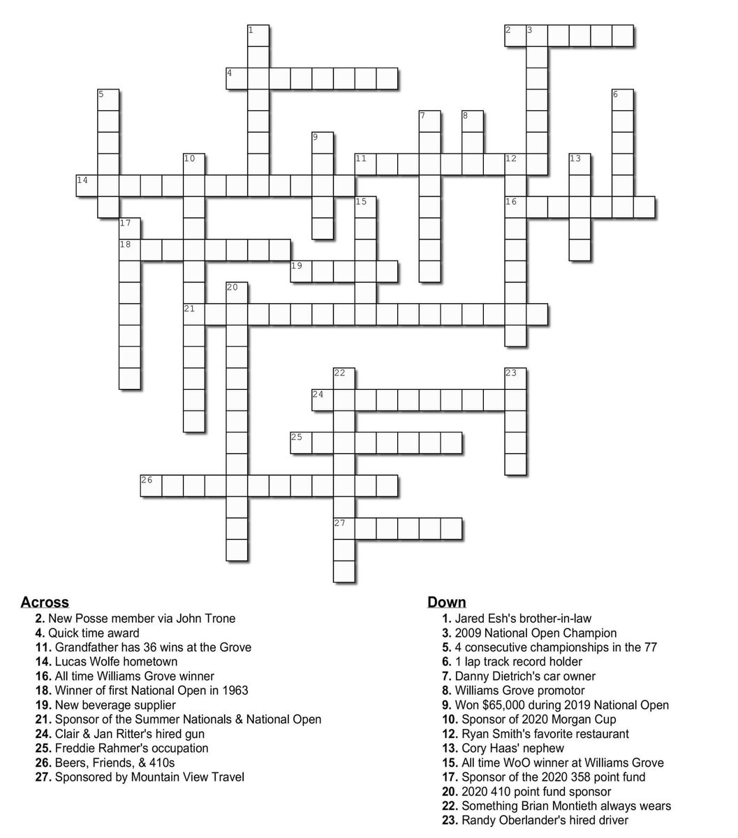 Williams Grove On Twitter Here S A Paposse Themed Crossword Puzzle To Help Pass Some Time Tweet Us Your Answers