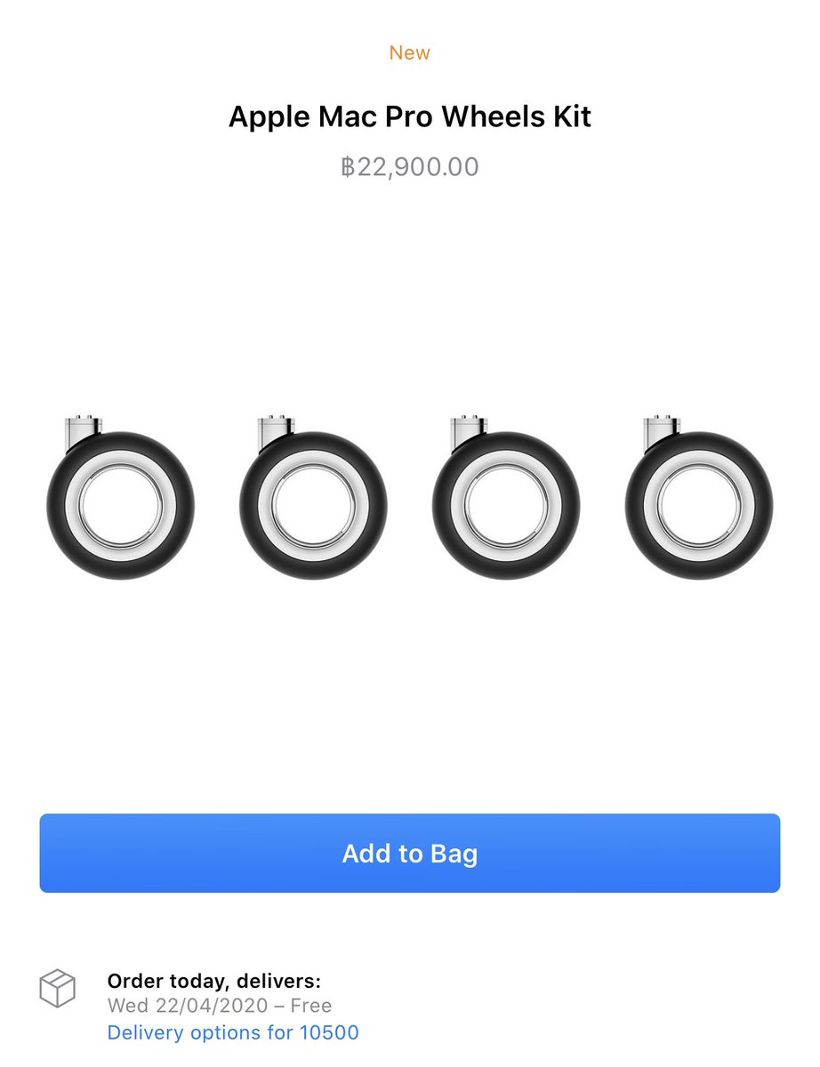 spin9's tweet photo. ล้อ Mac Pro 22,900 บาท
ขาตั้ง Mac Pro 8,900 บาท

ยกให้เป็นของแพงสุดของ Apple เลย 😄😄 https://t.co/yOn4vdkWQp