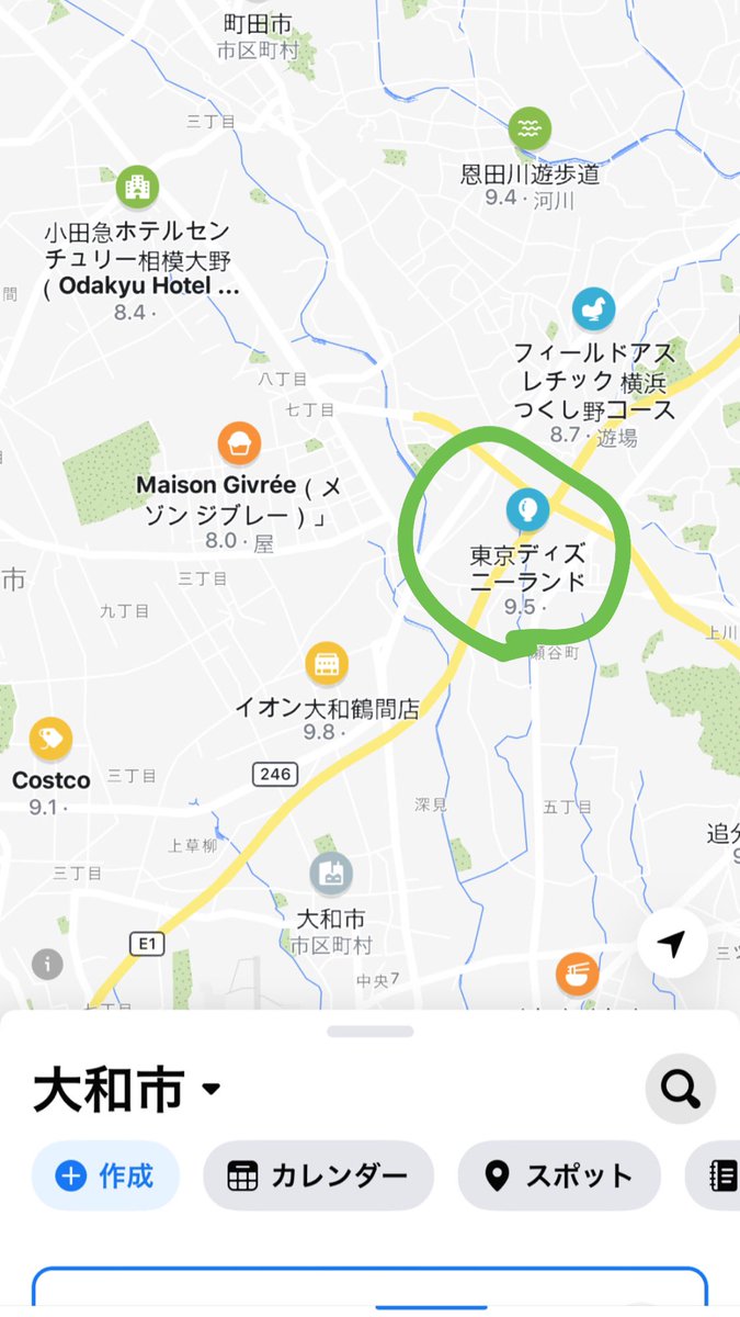 特急しょうなん Facebookの地図 何故か東京ディズニーランドが東京都町田市にある 神奈川県 大和市 との県境とすごい近いところにあるけど 何故かちゃんと東京にある ディズニーランドは浦安だろ ディズニーランド Facebook 地図 バグ 町田