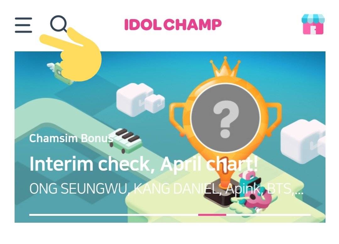 Idol Champ - Ruby Chamsims "": used for voting: MBC Show Champion sign in and click the button on the upper left  tap the "Free charging" on the side list that appears on the "Free" tab, tap on "Watch button" beside "Watch video option"