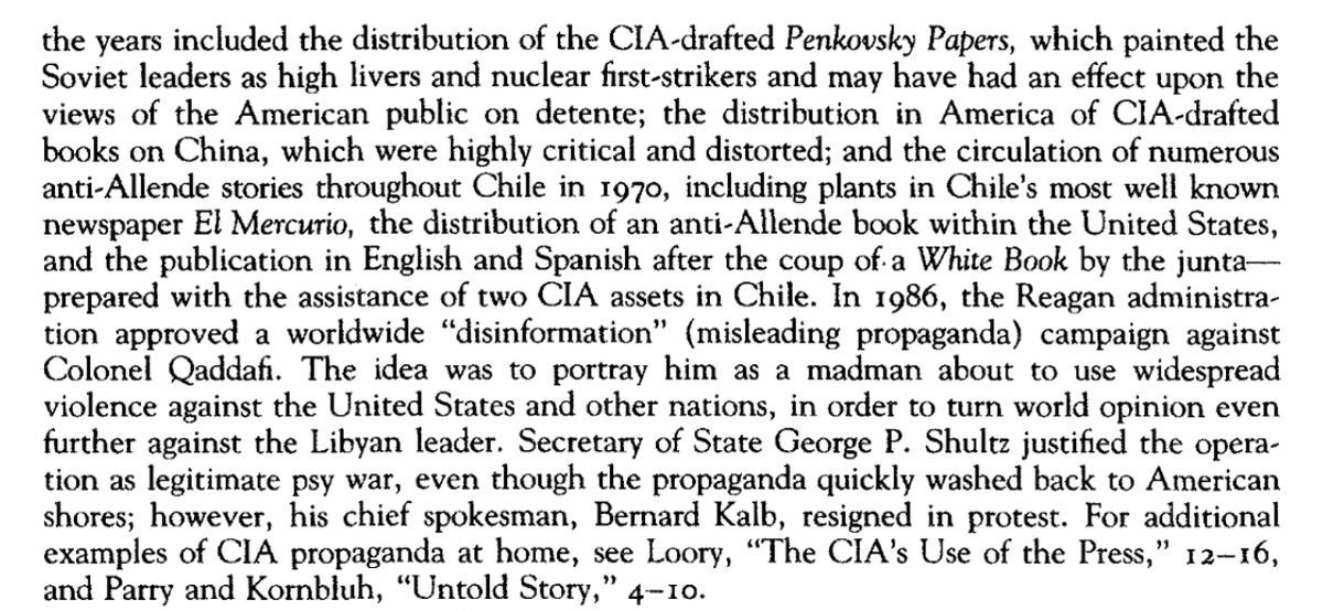 I found it interesting because this was a very literal example of "fake news." I've come across multiple instances of disinformation being employed by various intelligence agencies, even - no surprise here - the CIA. Here's an excerpt from a 1989 history of the CIA (OUP).