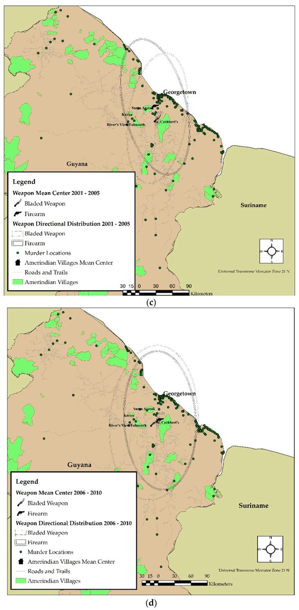 ISPRS_IJGI's tweet image. The Spill Over of #Crime from #Urban Centers: An Account of the Changing #SpatialDistribution of Violent Crime in Guyana
by Anthony R. Cummings, Nakul Markandey, Hannah Das, Celina Arredondo, Aaran Wehenkel, Brittany L. Tiemann and Giyol Lee
👉mdpi.com/2220-9964/8/11…