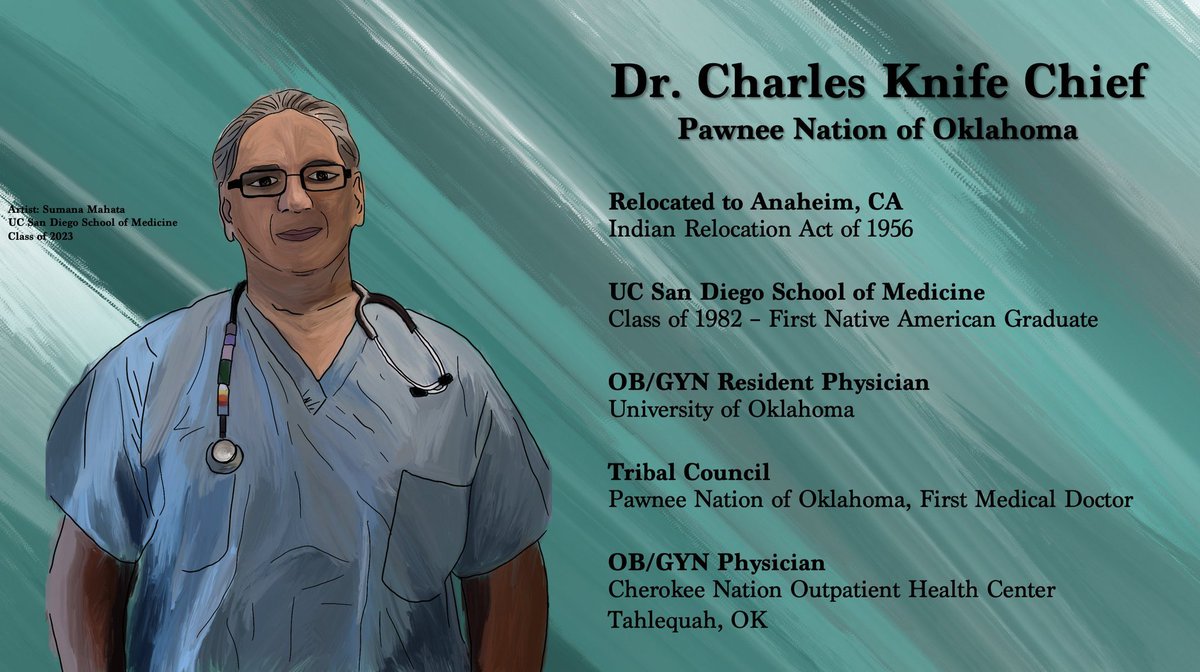 We had our "Second Look" tonight for <a href="/anams1975/">ANAMS1975 • #NativesInMedicine</a> at <a href="/UCSDMedSchool/">UC San Diego School of Medicine</a>. It was an honor to share the story of Dr. Knife Chief, the 1st Native graduate from #ucsdsom, with our admitted AIAN students. The future is looking mighty bright for #ANAMS at <a href="/UCSanDiego/">UC San Diego</a>. en.everybodywiki.com/Charles_Knife_…