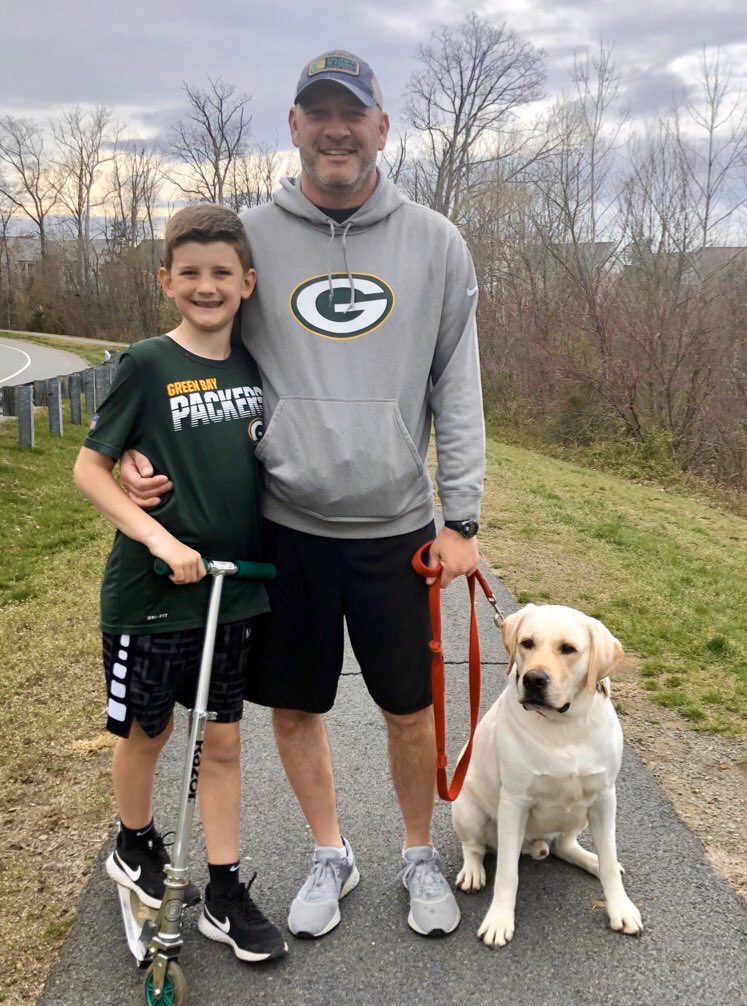 Tucker and his two favorite Packer fans! #MPVirtualSpiritWeek #WildWednesday