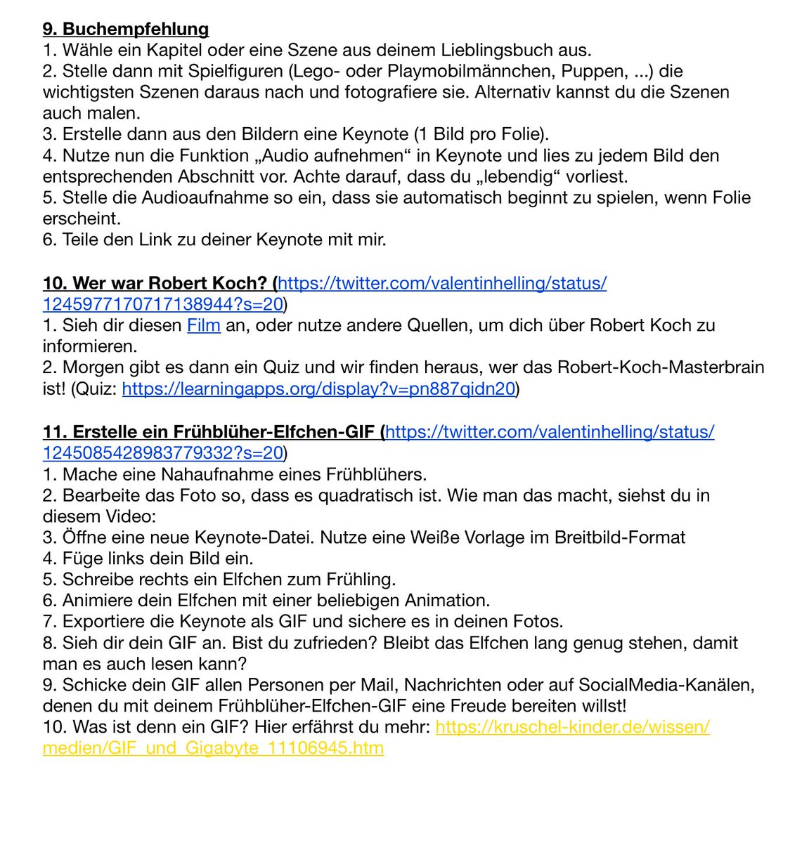 . <a href="/valentinhelling/">Valentin Helling</a> öffnet die Schatztruhe: „Jeden Abend schickt der Lehrer der @aswschule Wutöschingen seinen Schülern Challenges. Mal sollen sie mit Playmobil eine Szene ihres Lieblingsbuchs verfilmen, mal zu Robert Koch ein Quiz erstellen“ #schuledaheim 
zeit.de/2020/17/homesc…