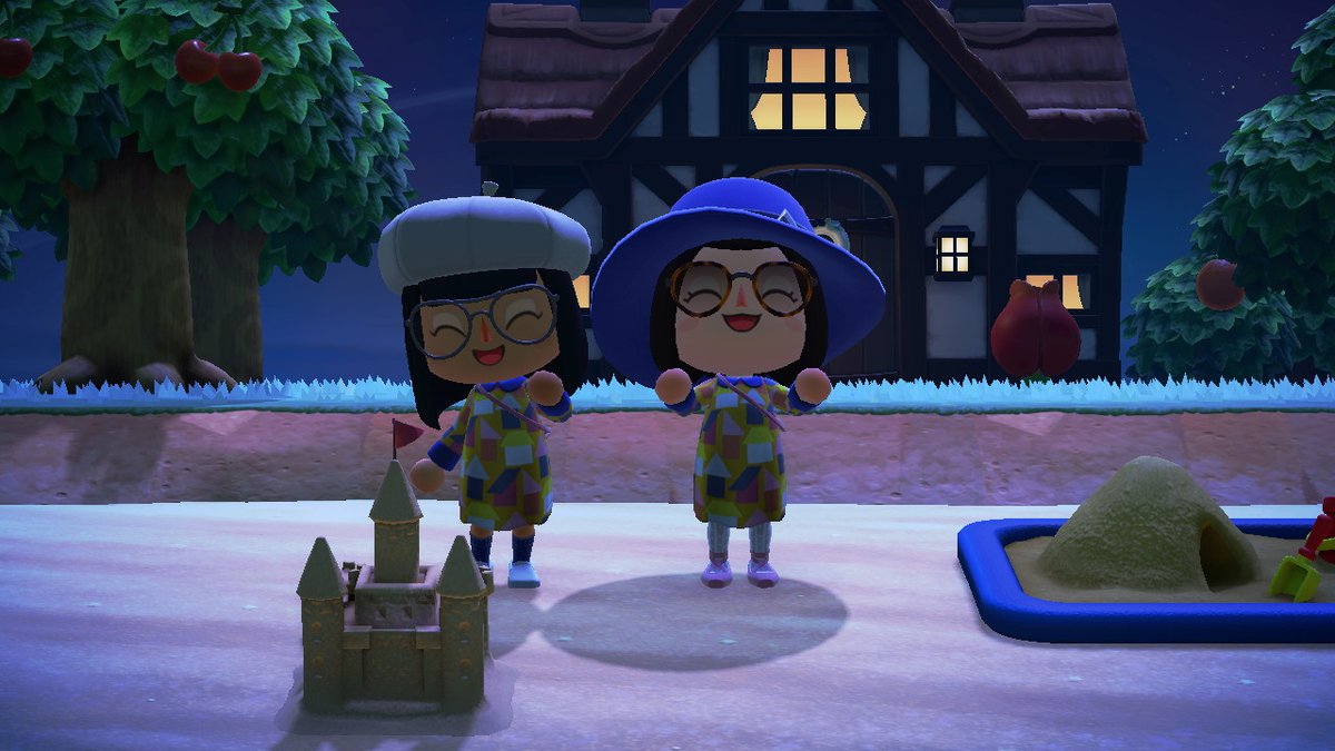 AngieACNH's tweet photo. Went to visit Rita AND WE WERE MATCHING ON ACCIDENT!!! #superbesties #AnimalCrossing #ACNH #NintendoSwitch https://t.co/XPRc6Fcq1z