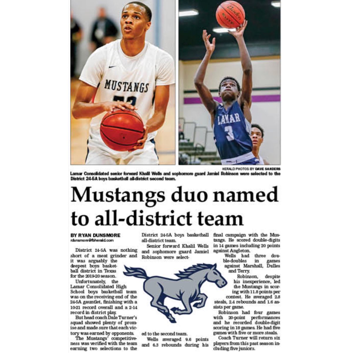 THELamarCHS's tweet photo. Extra! Extra! Read all about it! The Fort Bend Herald Sports section has lots of Mustang news. #BlueStampede #Headliners 💙⭐️🐴⚽️🏀⚾️ https://t.co/AXlL8L4Osp