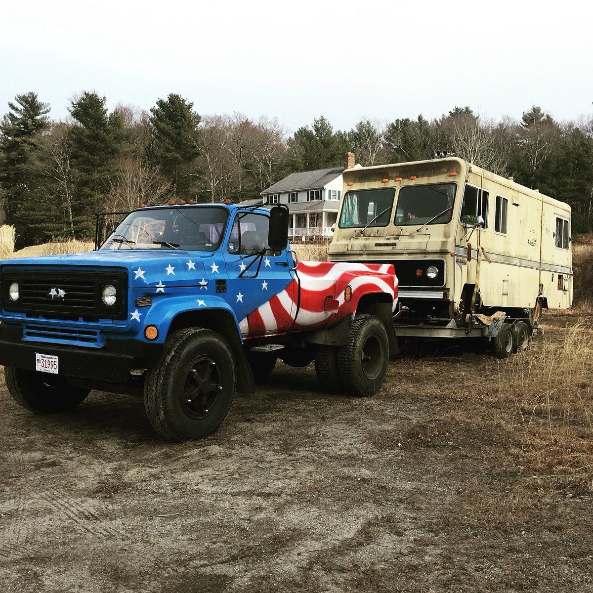 RedNeck_Kev's tweet photo. Almost finished with the Landcruiser, time to start working on this monster again. 73 Chevy C60 @Bullshipley @GrangerSmith @EarlDibblesJr  @GM #chevy #c60 #redneckkev #america #redwhiteandblue #americaniron #americansteel #american https://t.co/lset0ggYvd