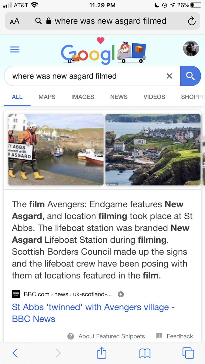 Turns out BOTH scenes were filmed in St. Abbs in Scotland