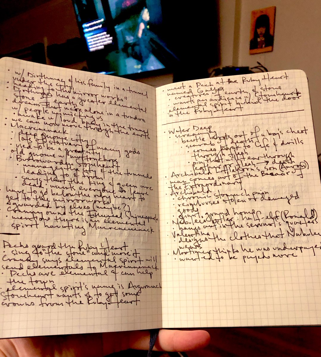 clarkcommaallen's tweet photo. Been MIA on social media for so long. I’ve basically just been playing #Nioh2 and eating the gotdamn house down. Funemployment and all that. While @JonathanGanong plays @finalfantasyvii for a bit, I’m taking notes on my next #Nioh2 build and found these old @HitDicePod notes. https://t.co/sb0u0BkmgI
