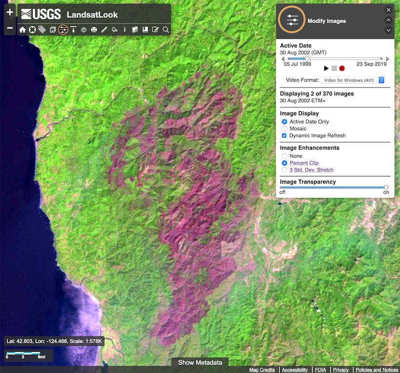 pedervnelson's tweet photo. 🛰️Happy Birthday #Landsat 7!  This is still one of my favorite images of Earth that you delivered back to us. The mosaic effects of the 2002 Biscuit Wildfire in southwest #Oregon that captured nearly 500,000 acres of #forest and landscape change. #OregonView #TreesAroundTheGLOBE https://t.co/rNQrBVUgHP