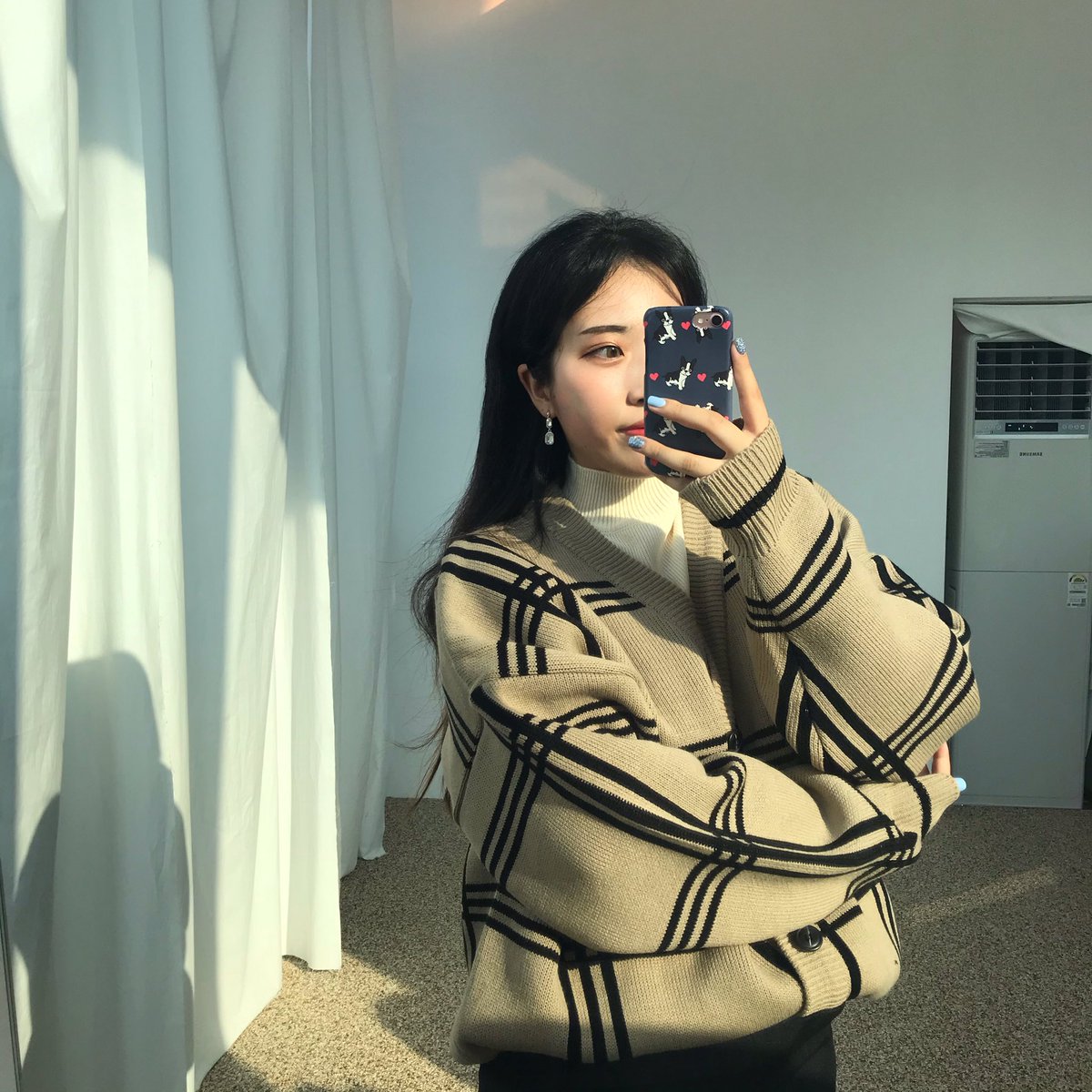 Big Check Cardigan (3color) ASCLO 
