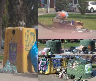 ArcosNorte's tweet photo. Hay gente que no entiende que es un punto de reciclaje @MuniLaFlorida @rodolfocarter
Favor solicitamos que el camión sanitizador pase por plaza central de #Villalosarcos, esta une vicuña con bacteriológico @MancillaFH @nicolashurtado @zuninoaudax @claudiopardo_ @laaraucariatv https://t.co/TrvGT6zqa0