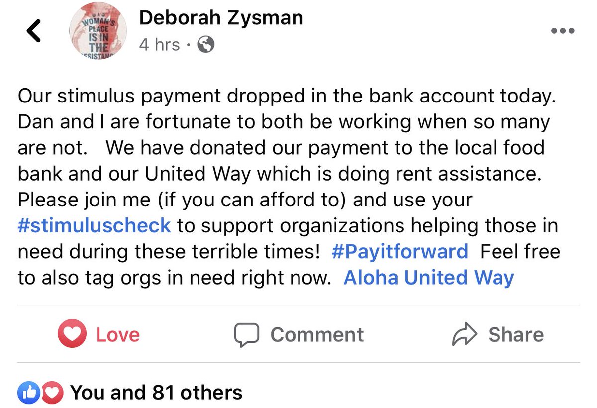 HawaiiDiaper's tweet photo. How we know we got THE BEST Fiscal Sponsors. This is Deborah Zysman the Executive Director of @HCAN_HI #spreadaloha #notgerms 🤙🏼 #stimuluspayment #payitforward #womencrushwednesday 😍 @alohaunitedway https://t.co/yc1VgCegTY